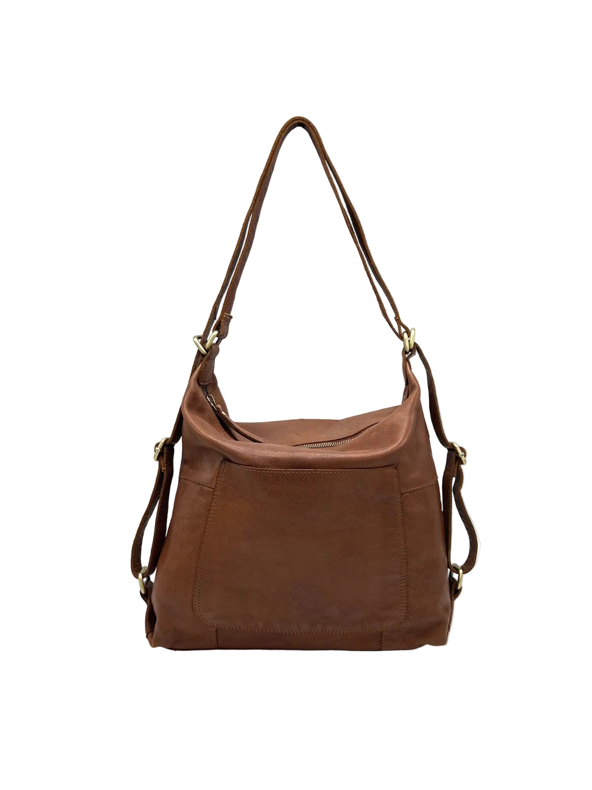 Genuine Leather Convertible Backpack Crossbody Bag, art. 1912