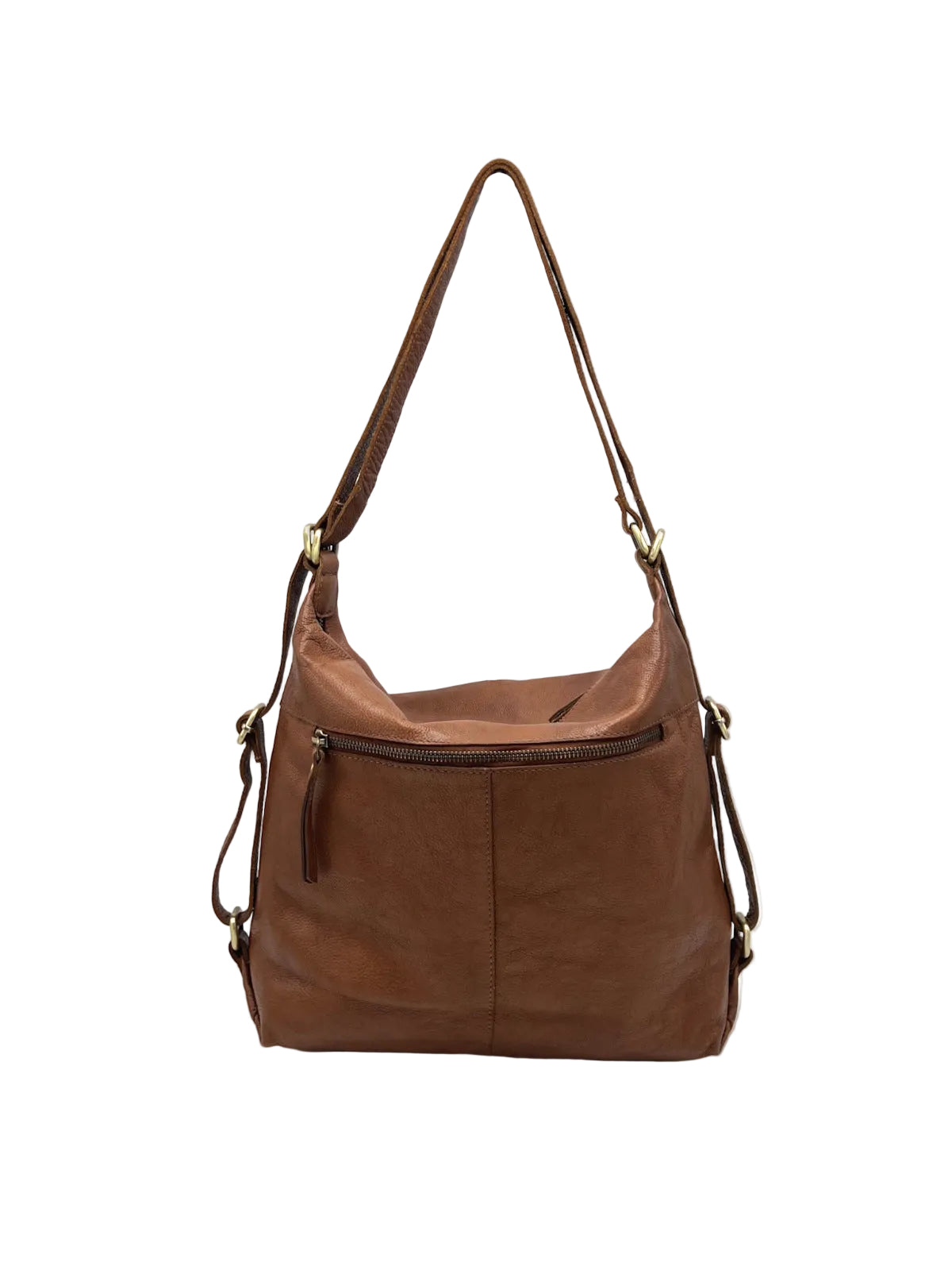 Genuine Leather Convertible Backpack Crossbody Bag, art. 1912