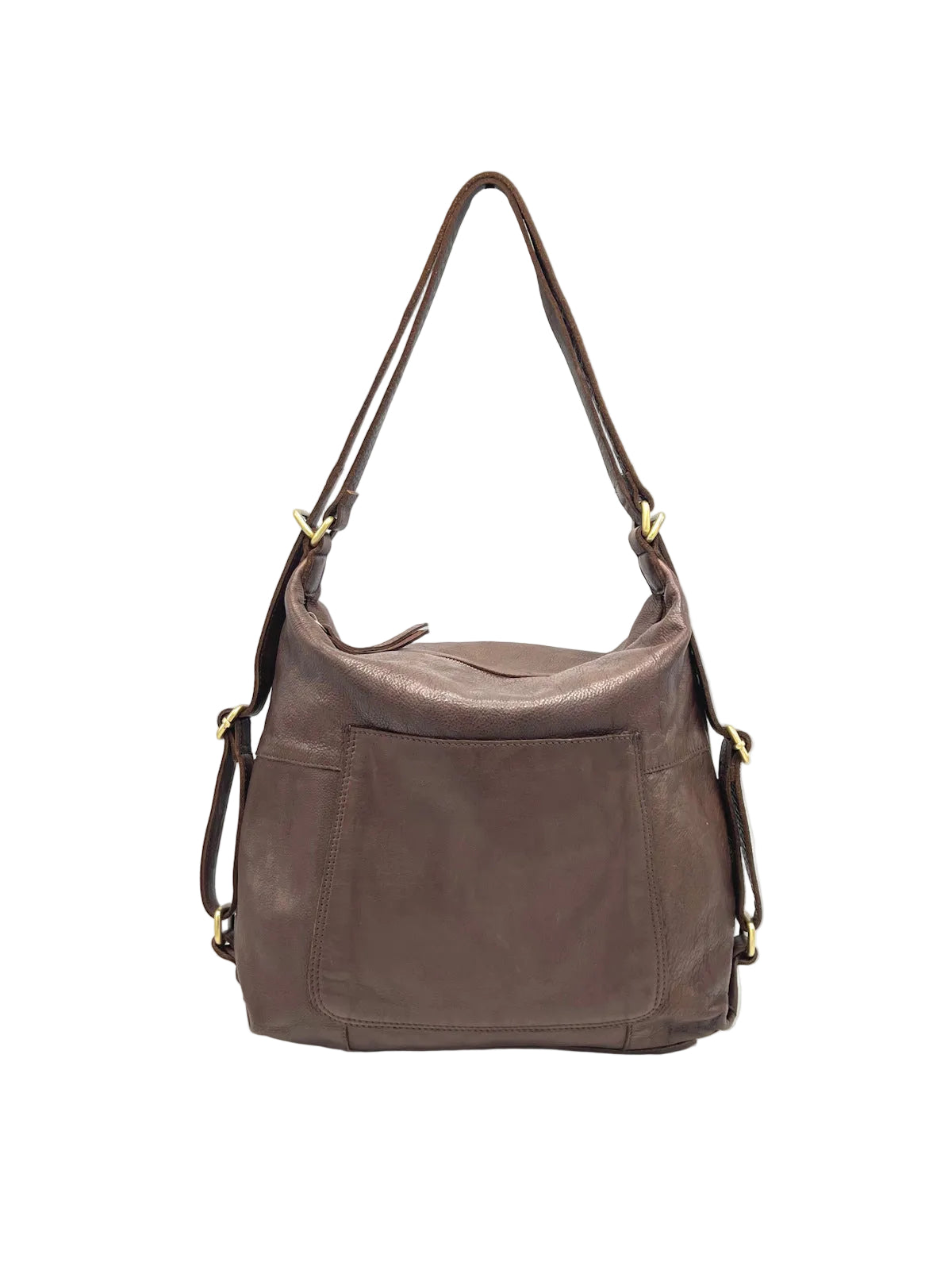 Genuine Leather Convertible Backpack Crossbody Bag, art. 1912