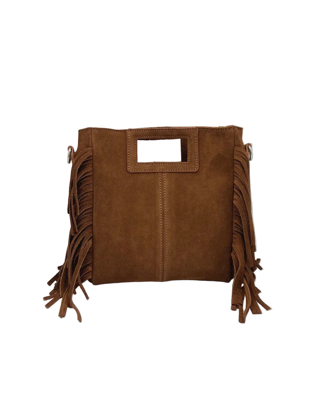 Suede fringe handbag, Made in Italy, art. 112623