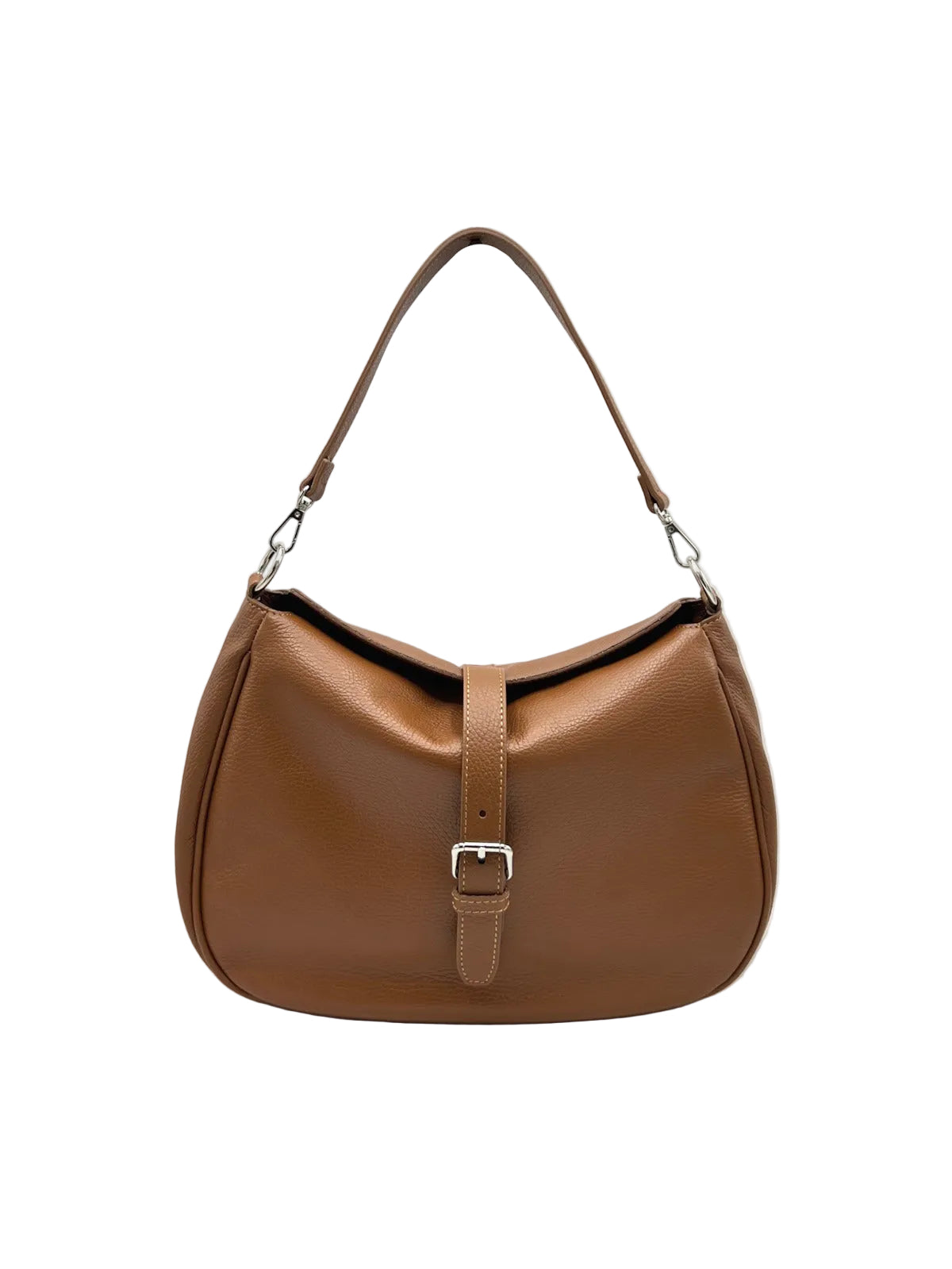 Genuine Leather Spacious Shoulder Bag, Made in Italy, art. 112766