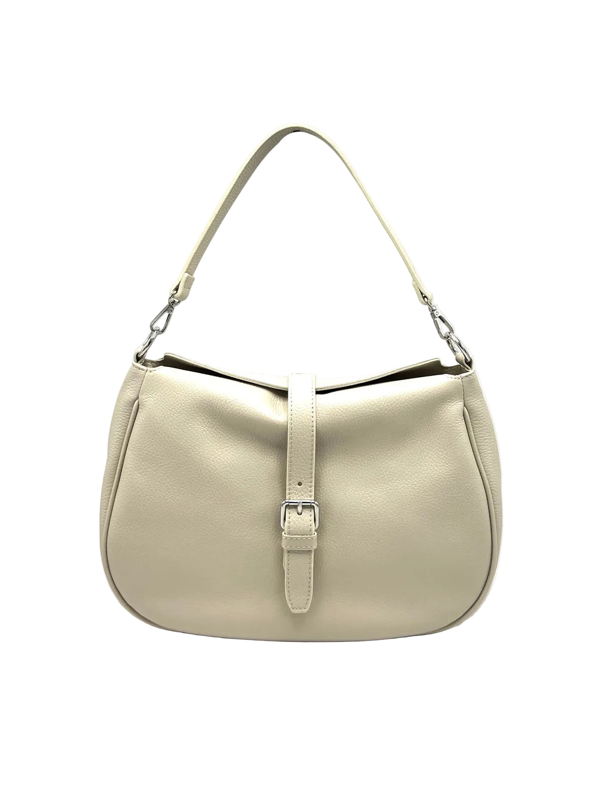 Genuine Leather Spacious Shoulder Bag, Made in Italy, art. 112766