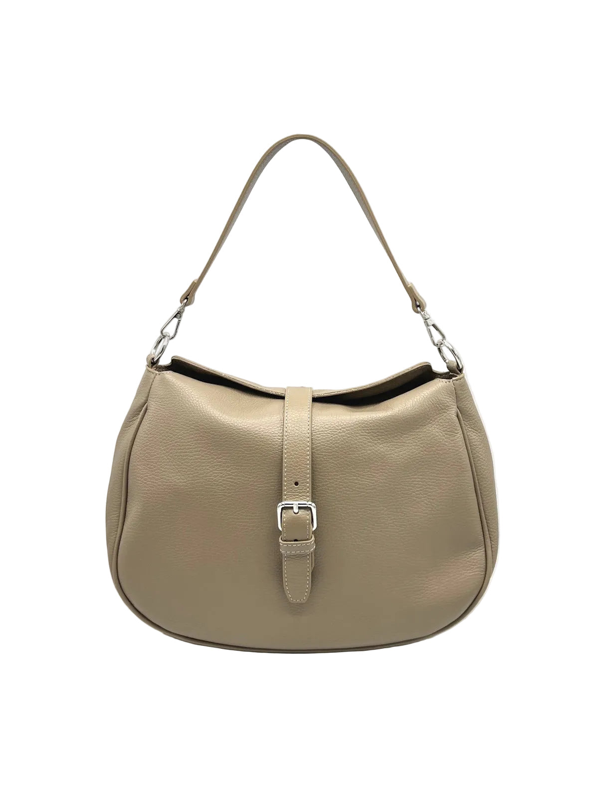 Genuine Leather Spacious Shoulder Bag, Made in Italy, art. 112766