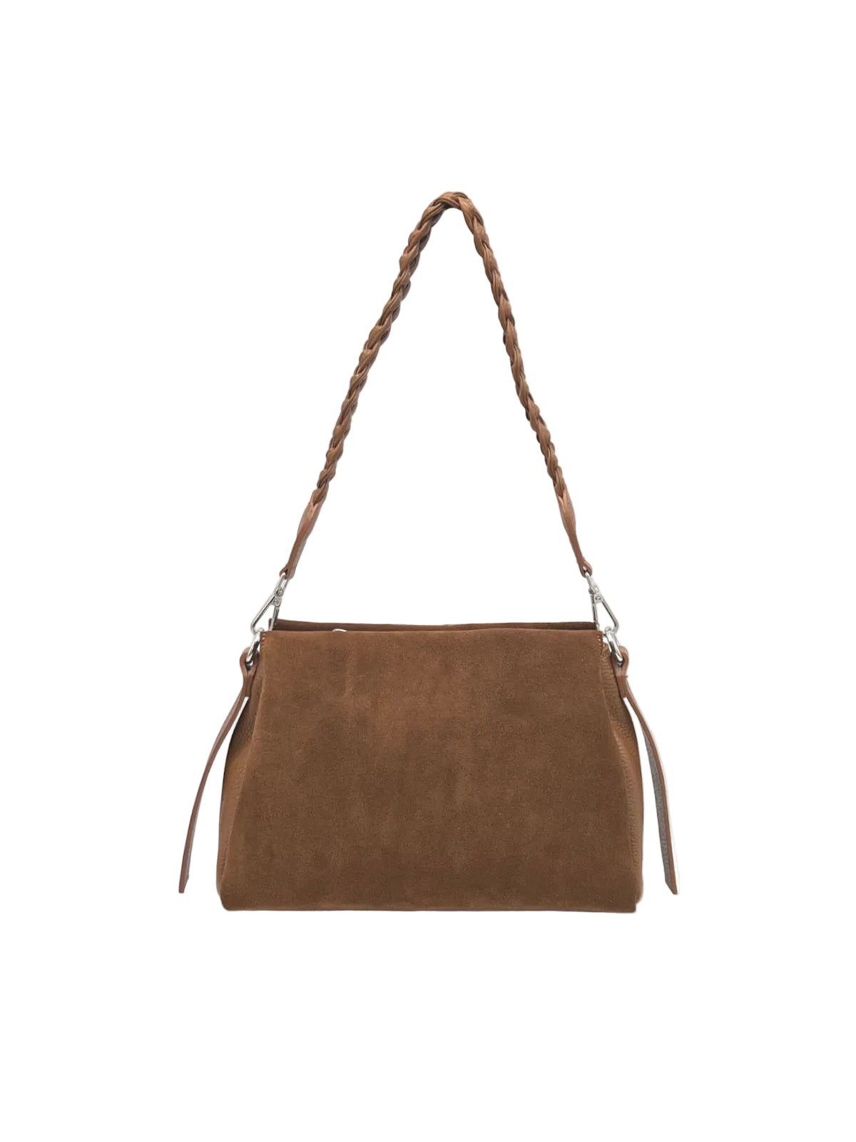 Suede and Genuine Leather Shoulder Bag, Made in Italy, art. 112768