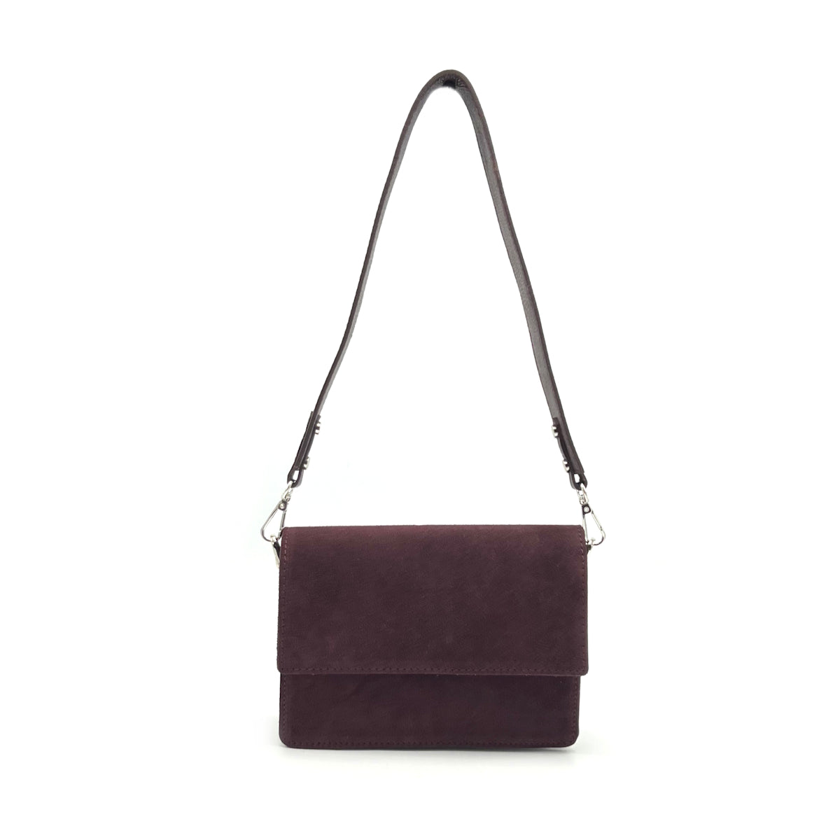 Suede leather shoulder bag, Made in Italy, art. 112640