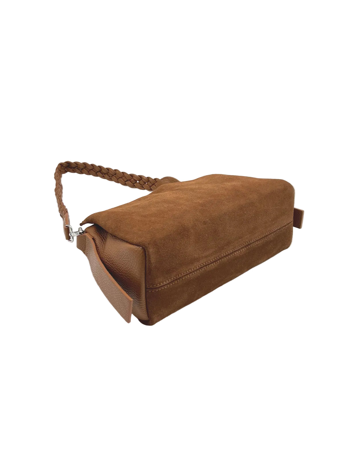 Suede and Genuine Leather Shoulder Bag, Made in Italy, art. 112768