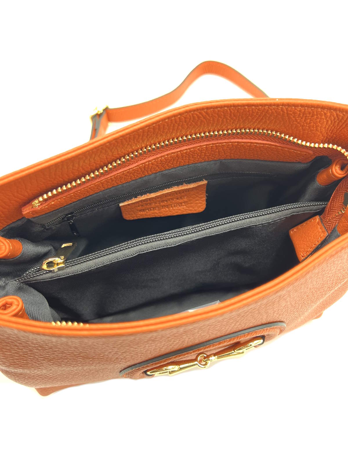 Genuine Leather Shoulder Bag, Made in Italy, art. 112770