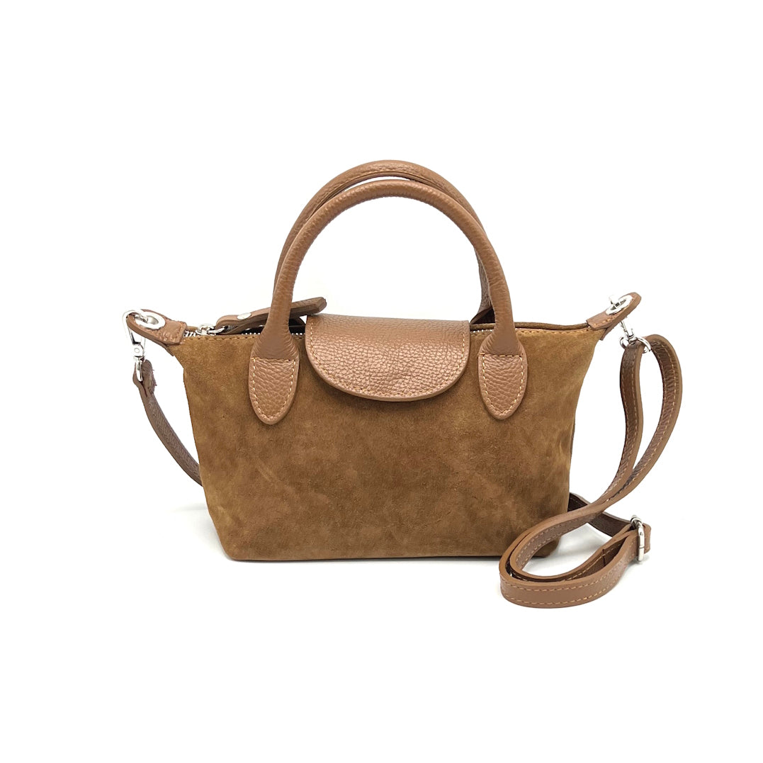 Suede leather shoulder bag, Made in Italy, art. 112641