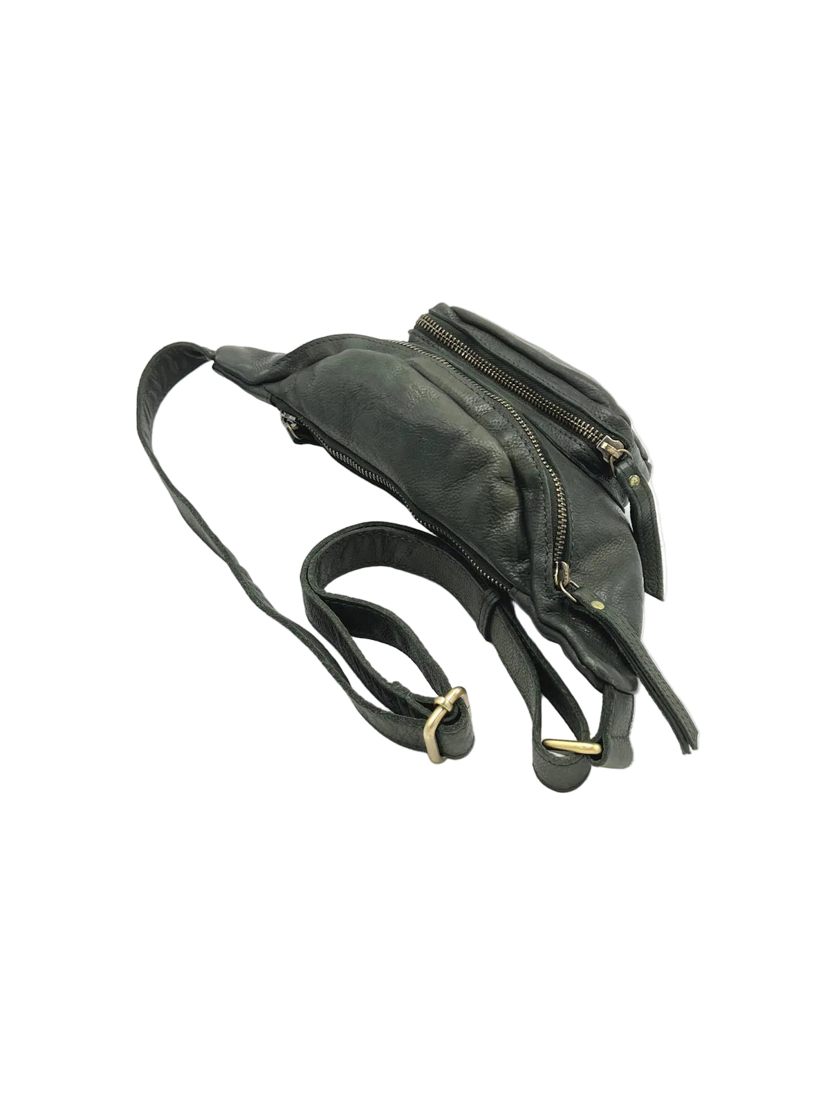 Vintage Leather Belt Bag, Made in Italy, art. 2074