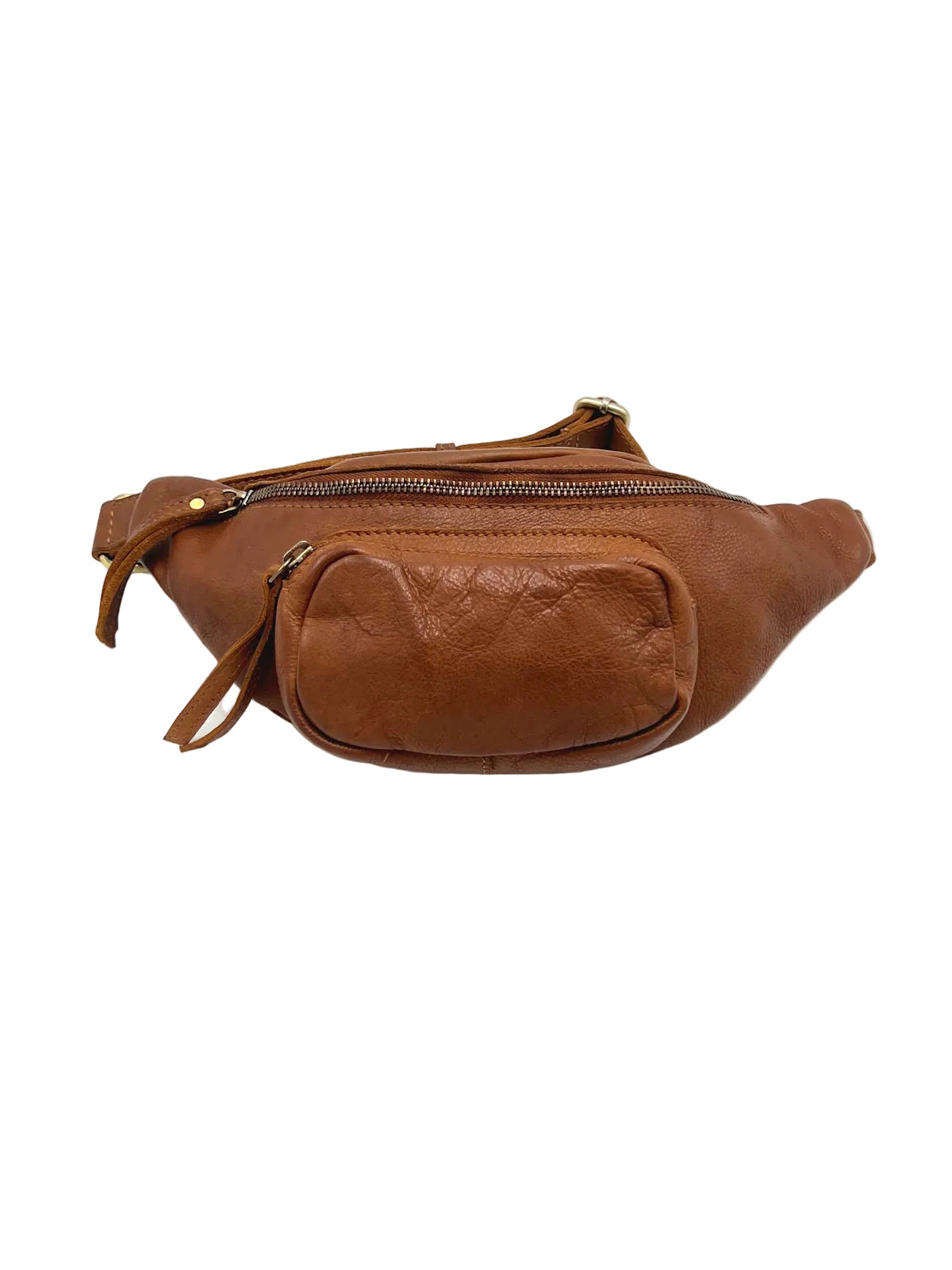 Vintage Leather Belt Bag, Made in Italy, art. 2074