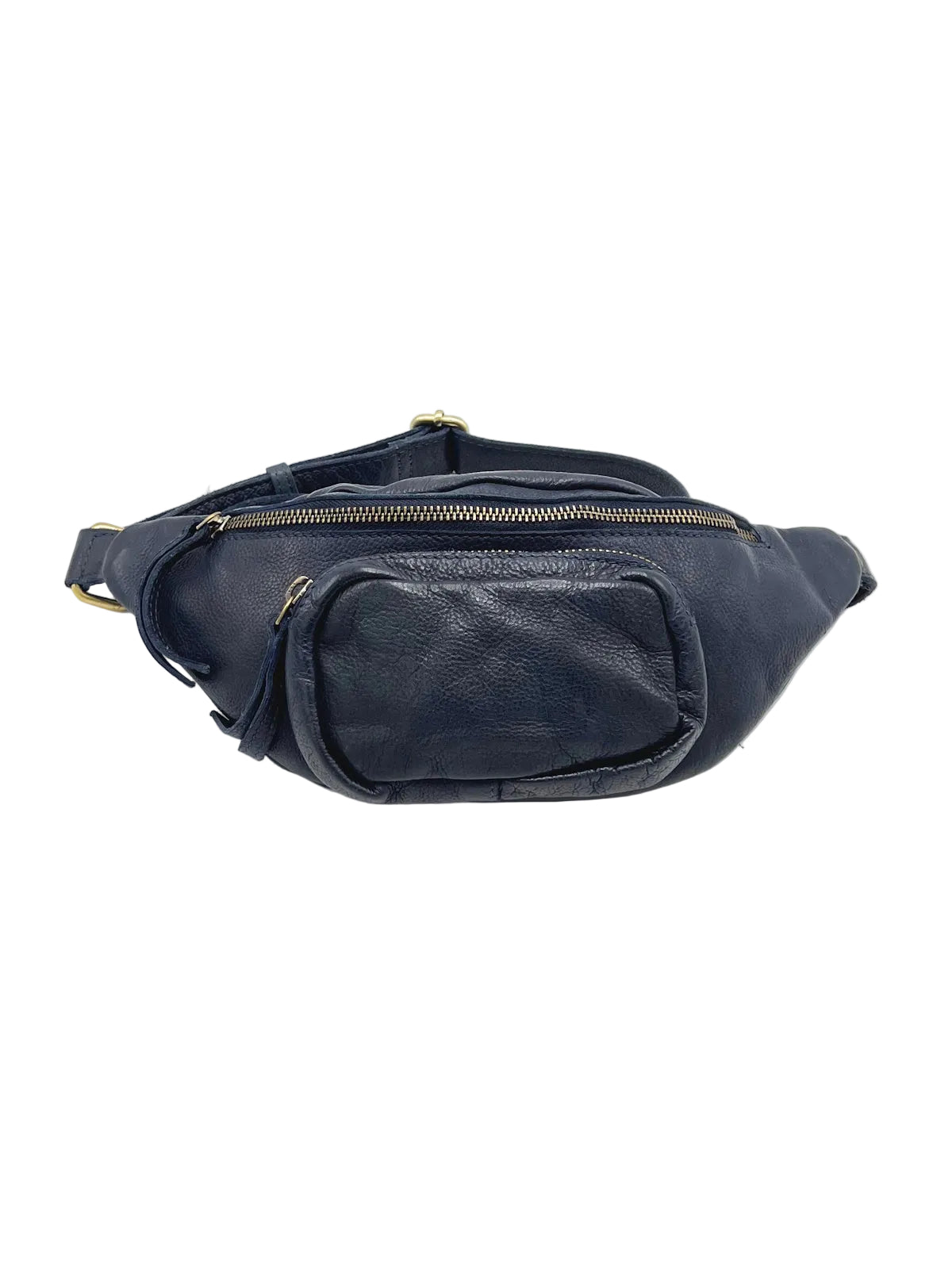 Vintage Leather Belt Bag, Made in Italy, art. 2074
