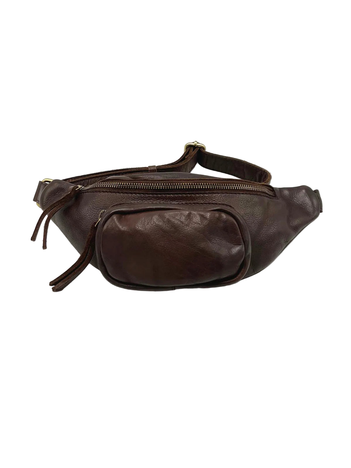 Vintage Leather Belt Bag, Made in Italy, art. 2074