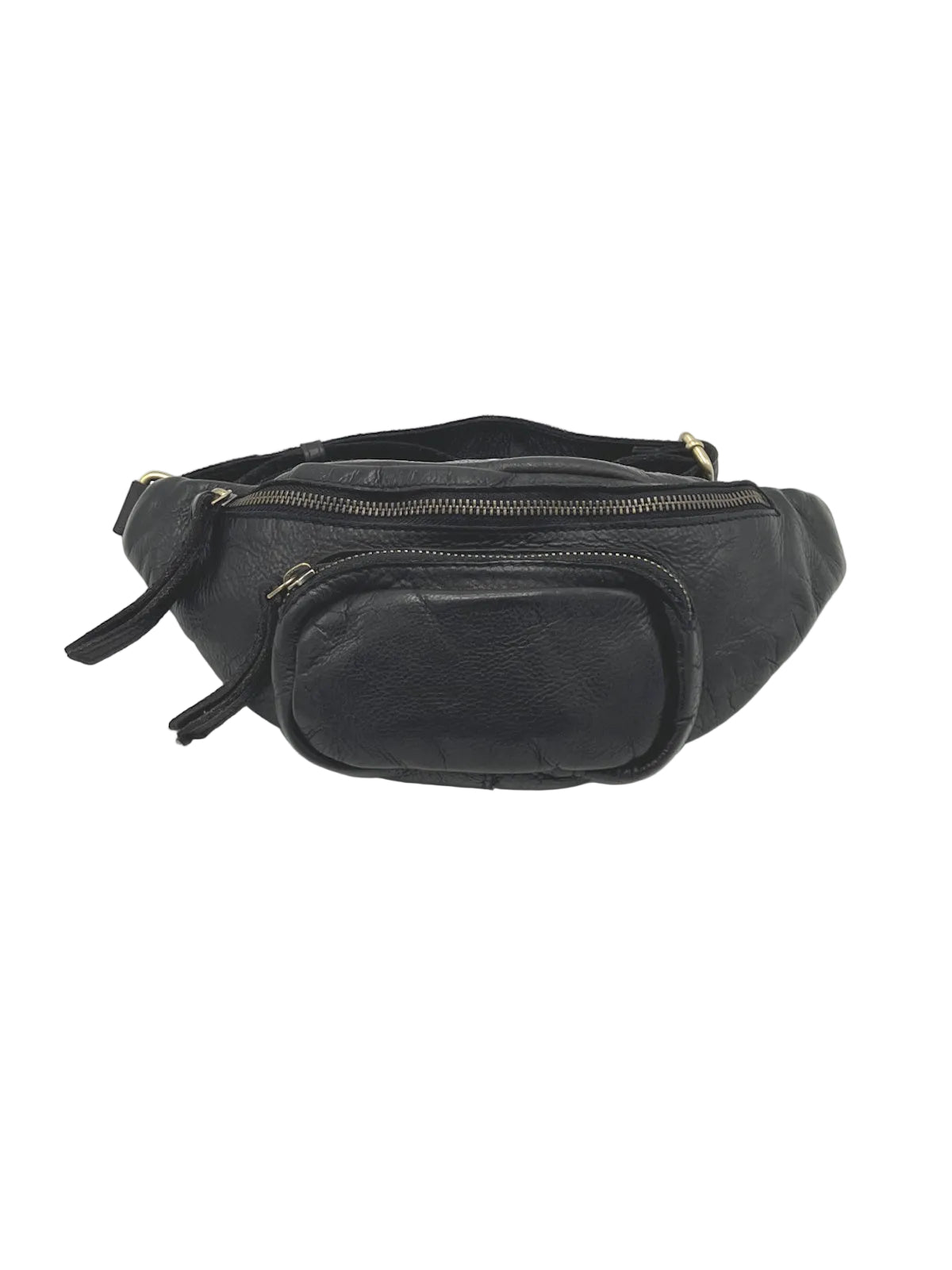Vintage Leather Belt Bag, Made in Italy, art. 2074