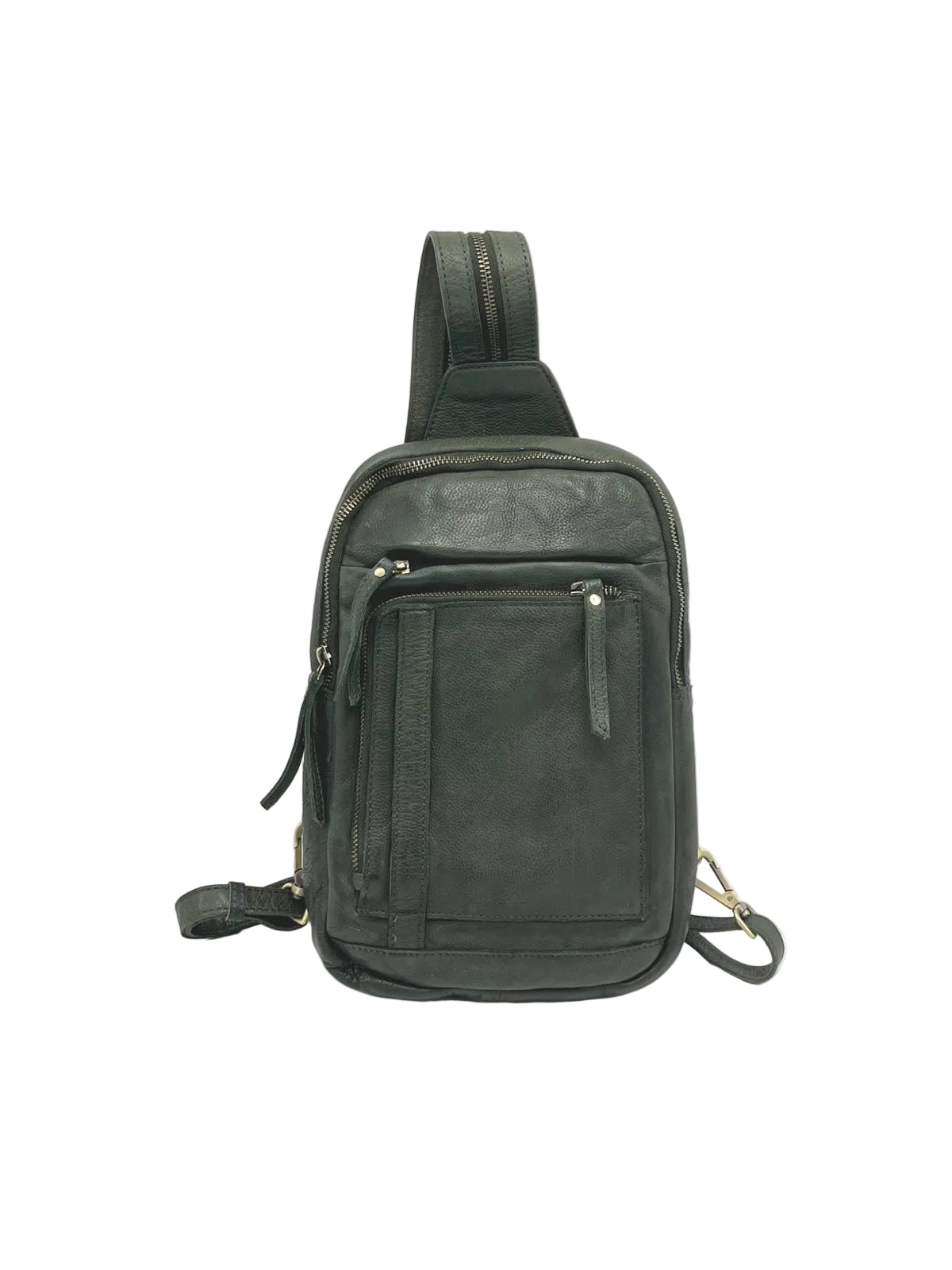 Men's Genuine Leather Convertible Backpack Crossbody Bag, art. 2020