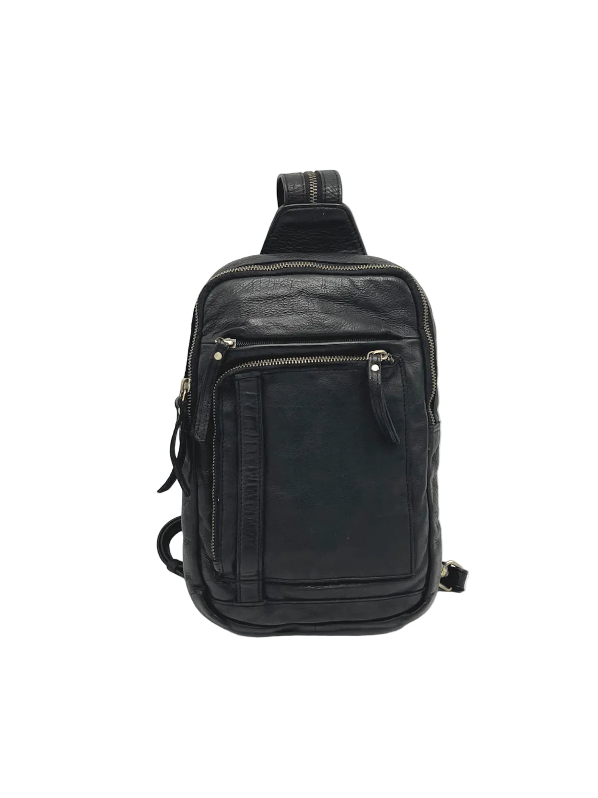 Men's Genuine Leather Convertible Backpack Crossbody Bag, art. 2020