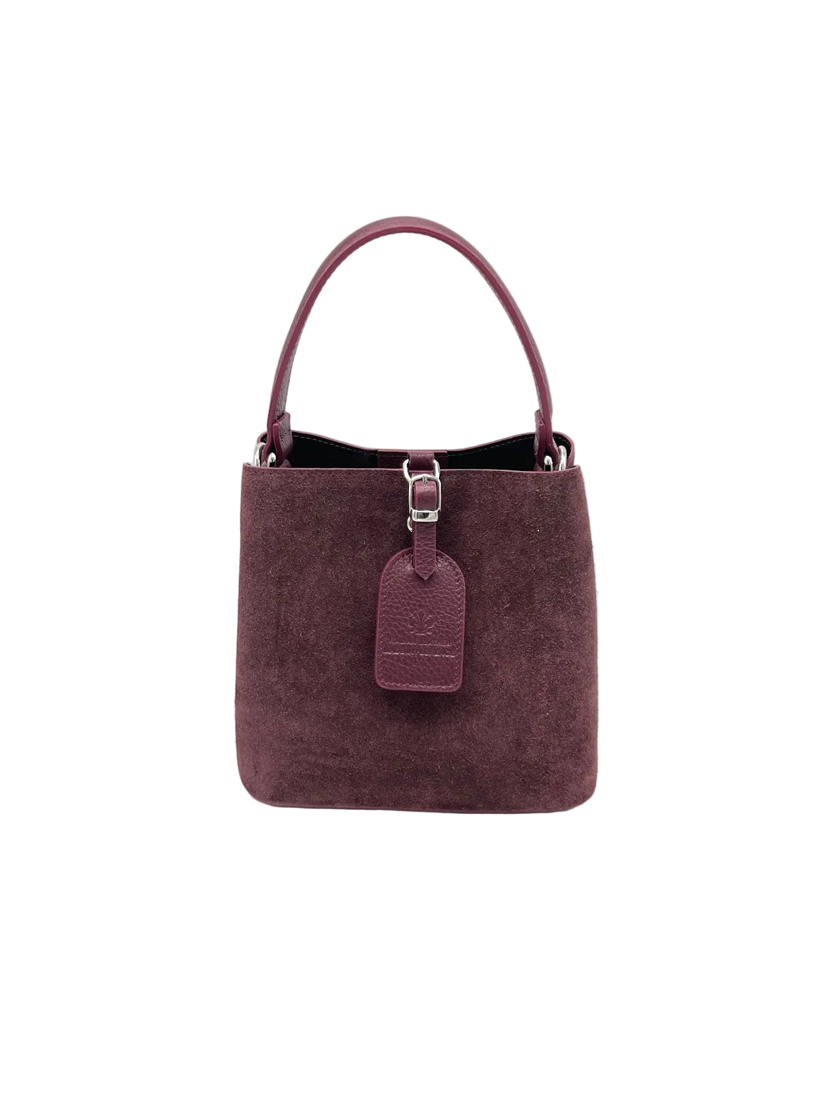 Suede Top Handle Bucket Tote, Made in Italy, art. 112771