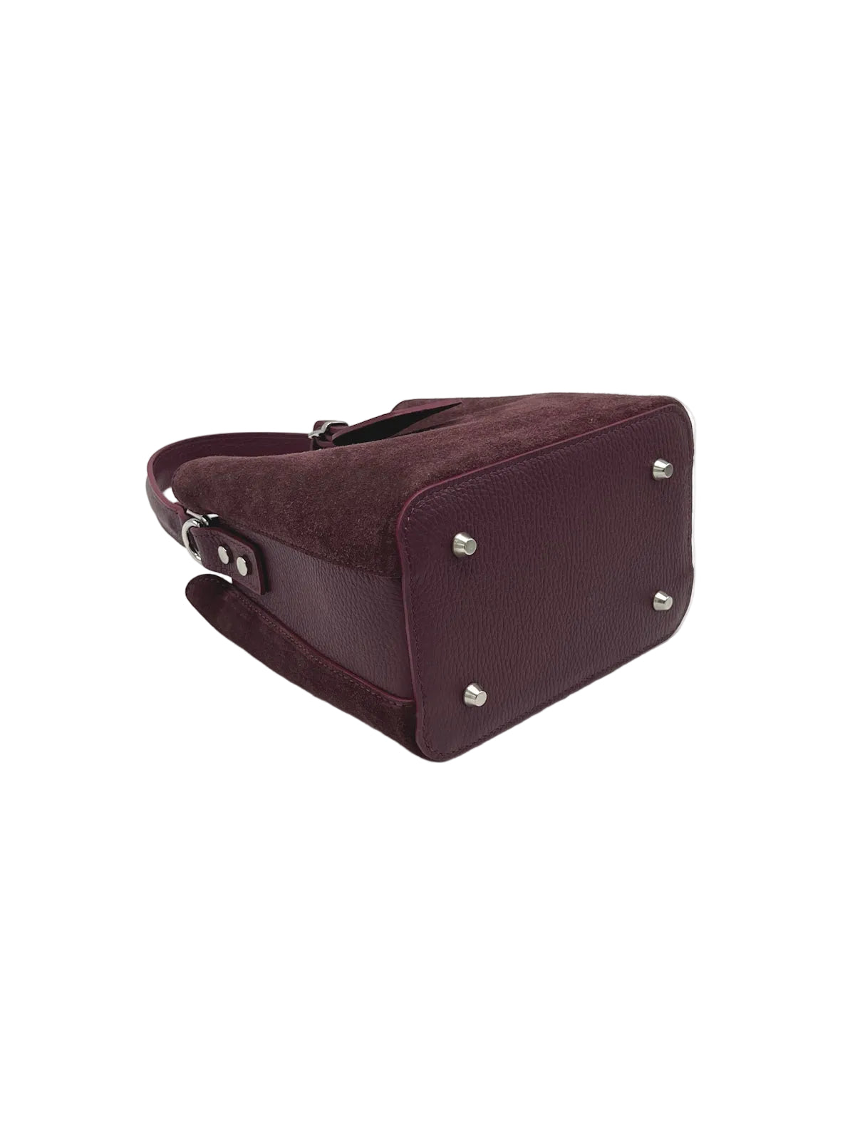 Suede Top Handle Bucket Tote, Made in Italy, art. 112771