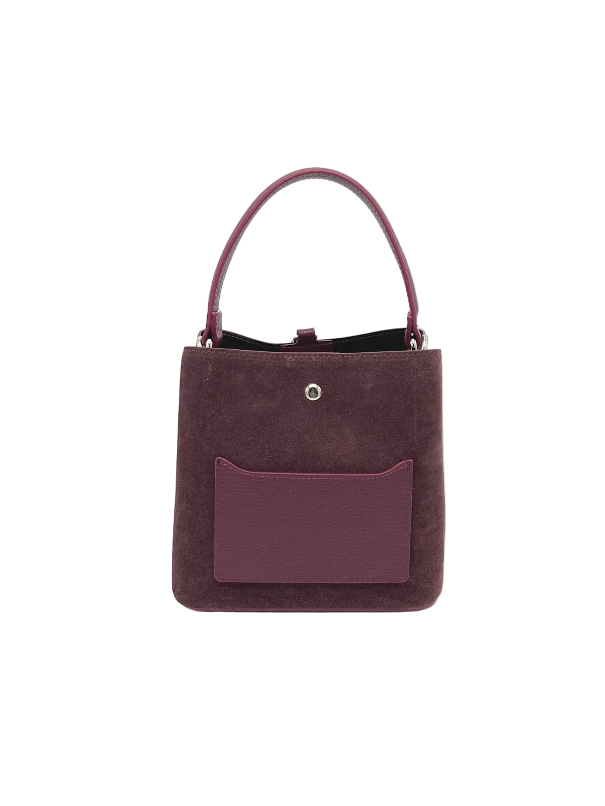 Suede Top Handle Bucket Tote, Made in Italy, art. 112771