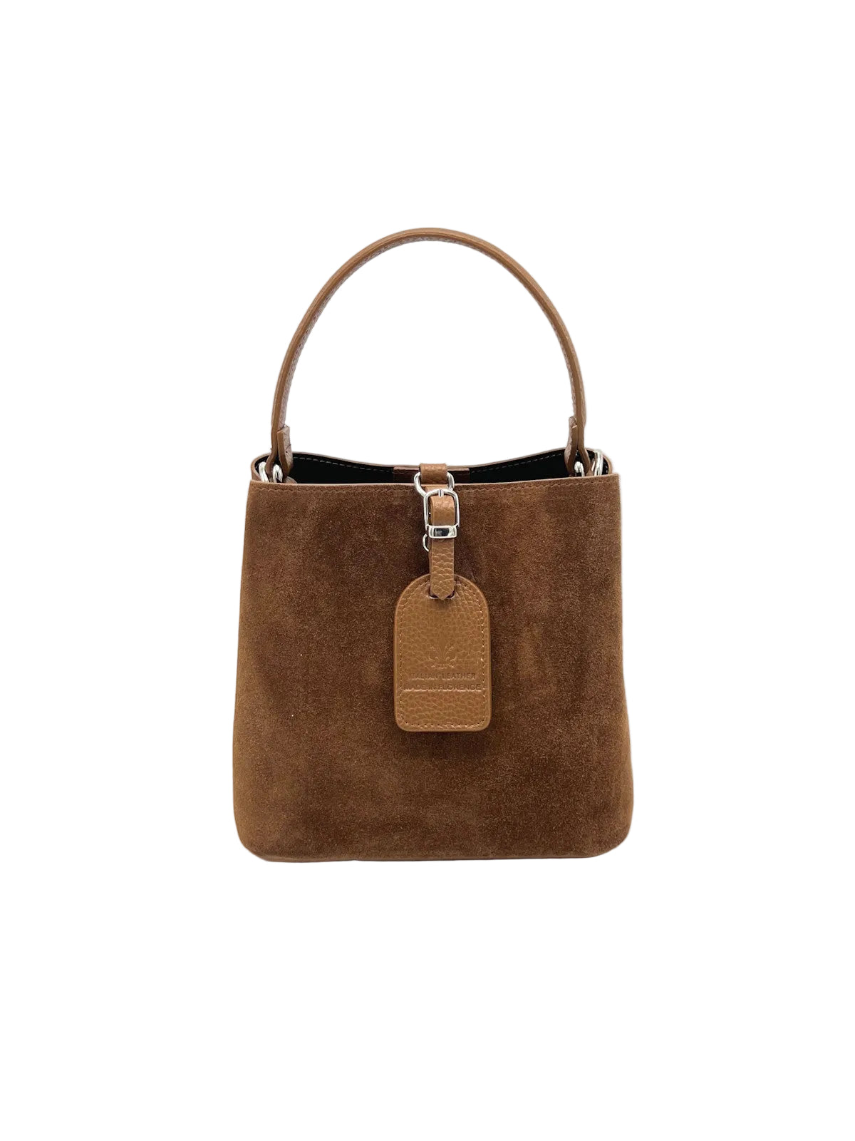 Suede Top Handle Bucket Tote, Made in Italy, art. 112771