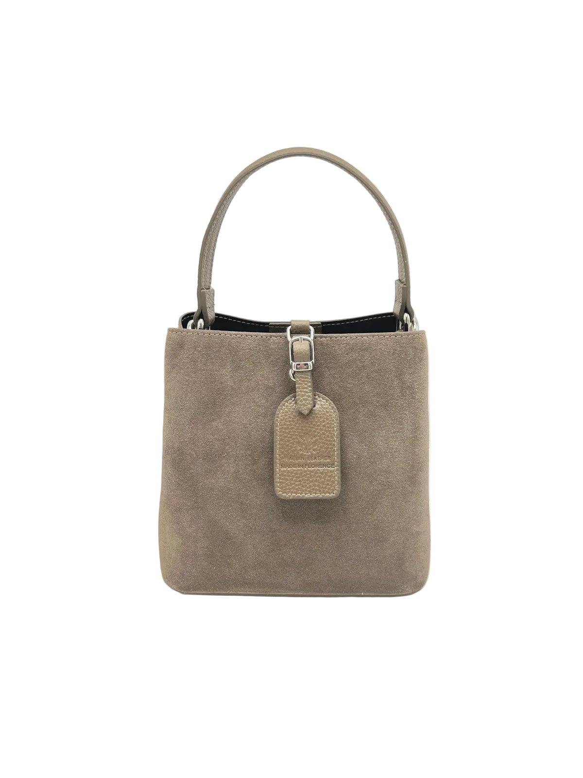 Suede Top Handle Bucket Tote, Made in Italy, art. 112771