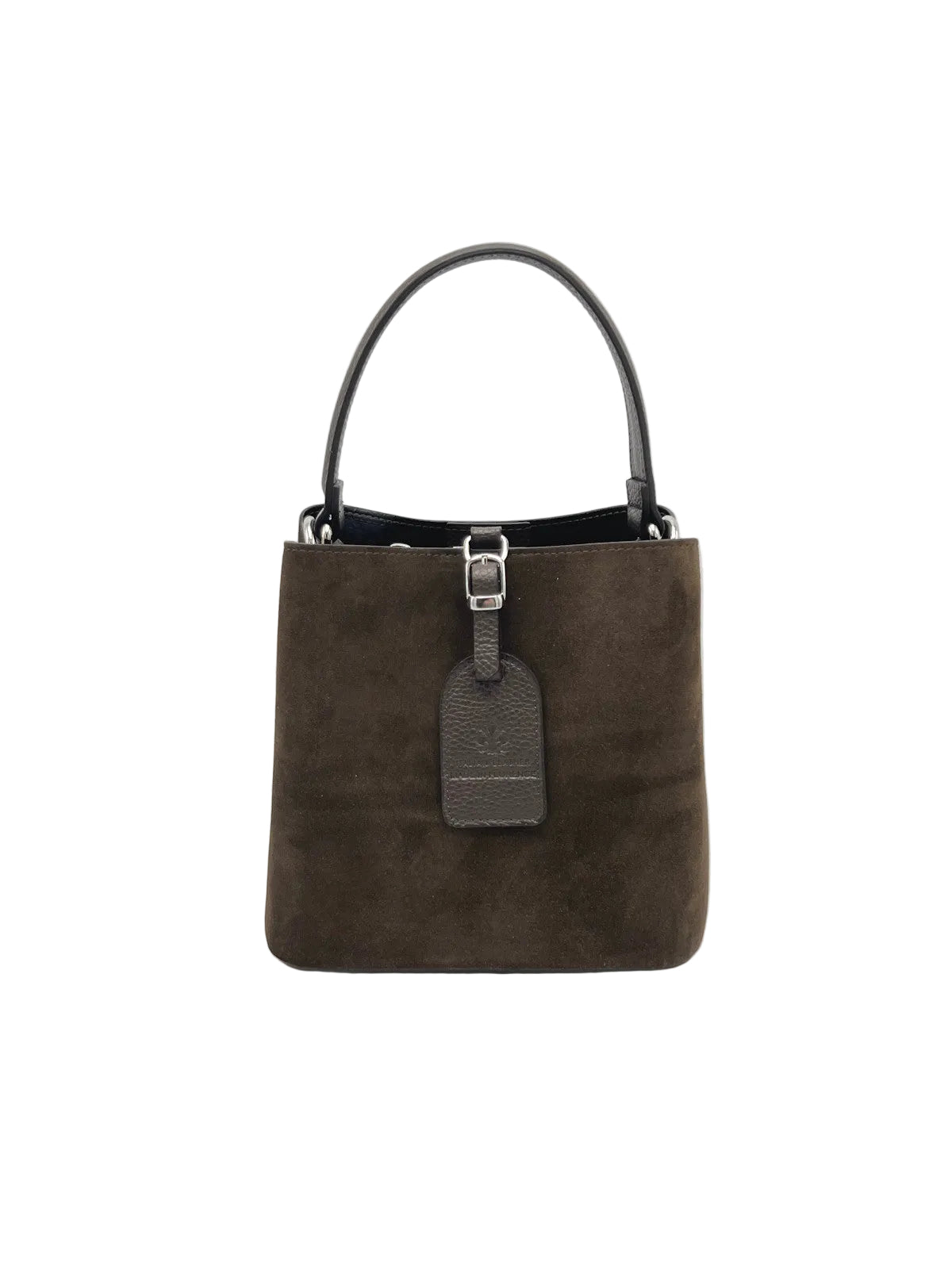 Suede Top Handle Bucket Tote, Made in Italy, art. 112771
