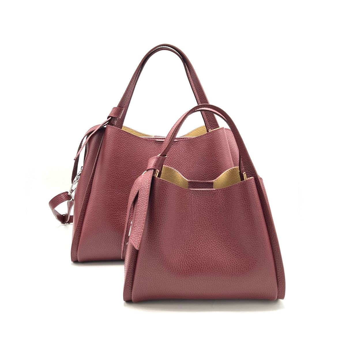 Genuine leather hand bag XL, Made in Italy, art. 112643