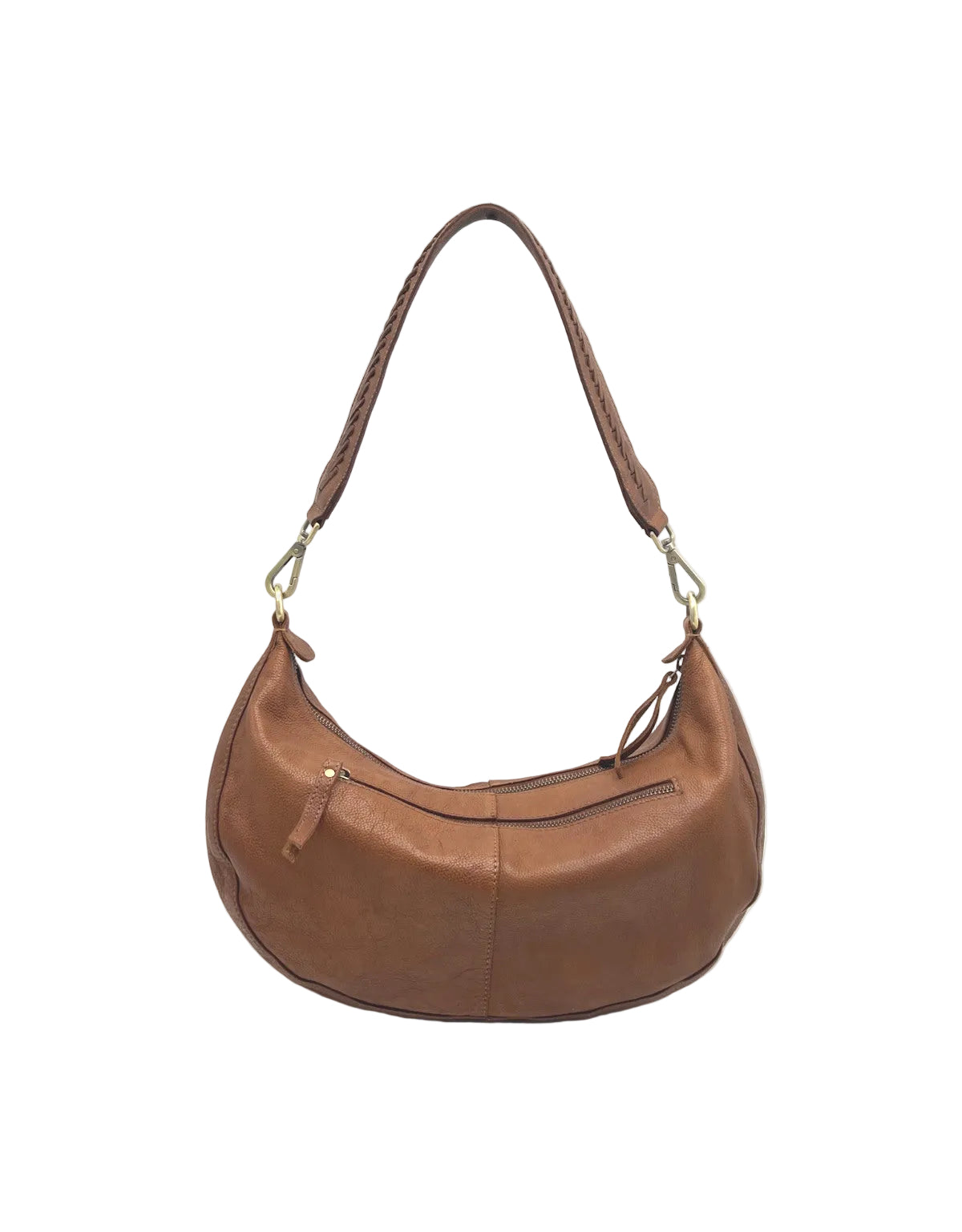 Genuine Leather Crescent Hobo Bag, art. 2048