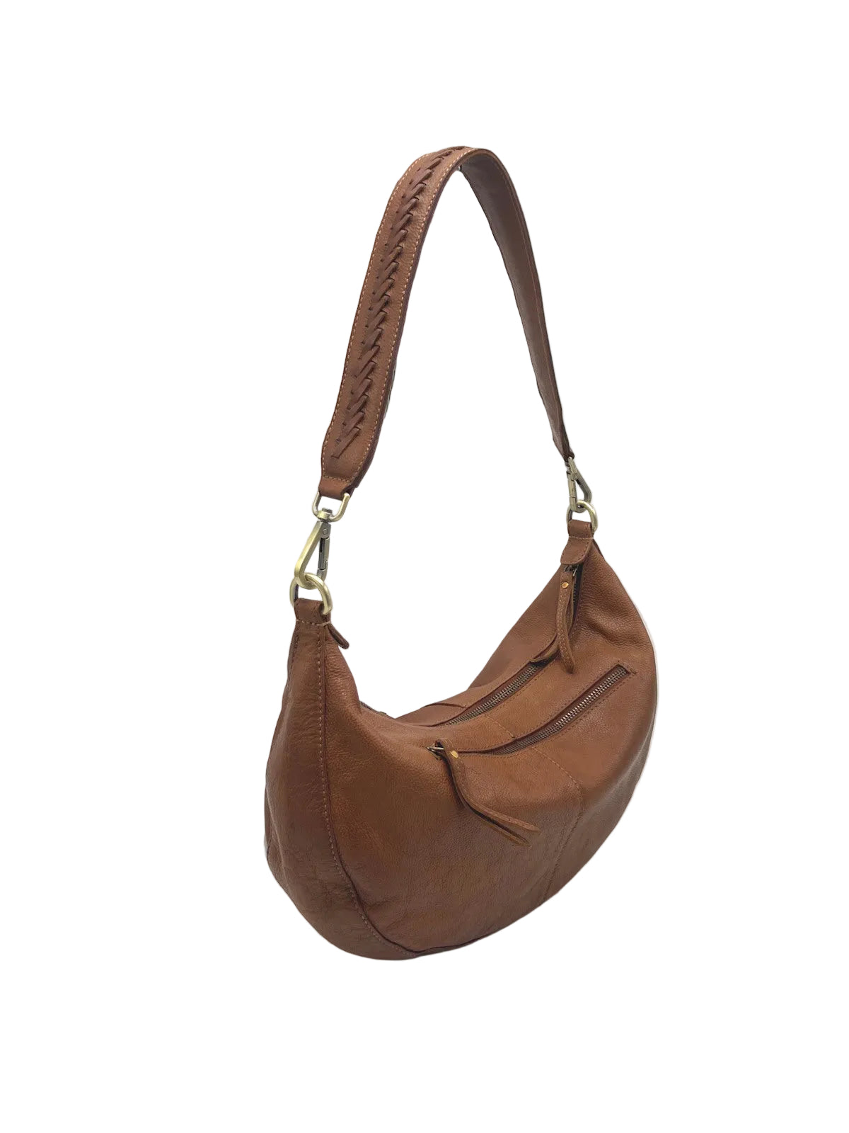 Genuine Leather Crescent Hobo Bag, art. 2048