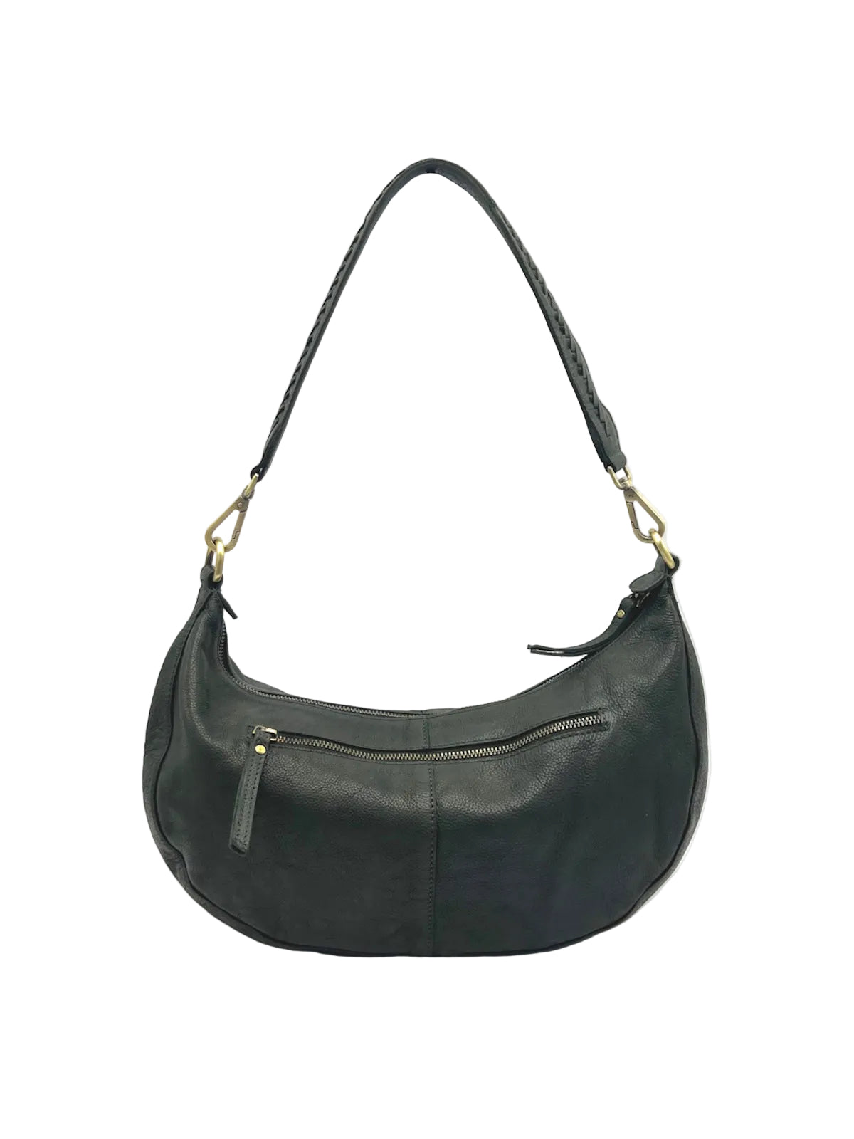 Genuine Leather Crescent Hobo Bag, art. 2048