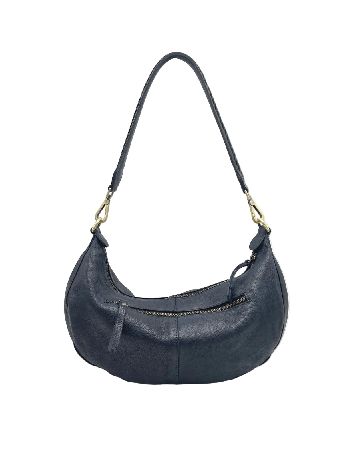 Genuine Leather Crescent Hobo Bag, art. 2048
