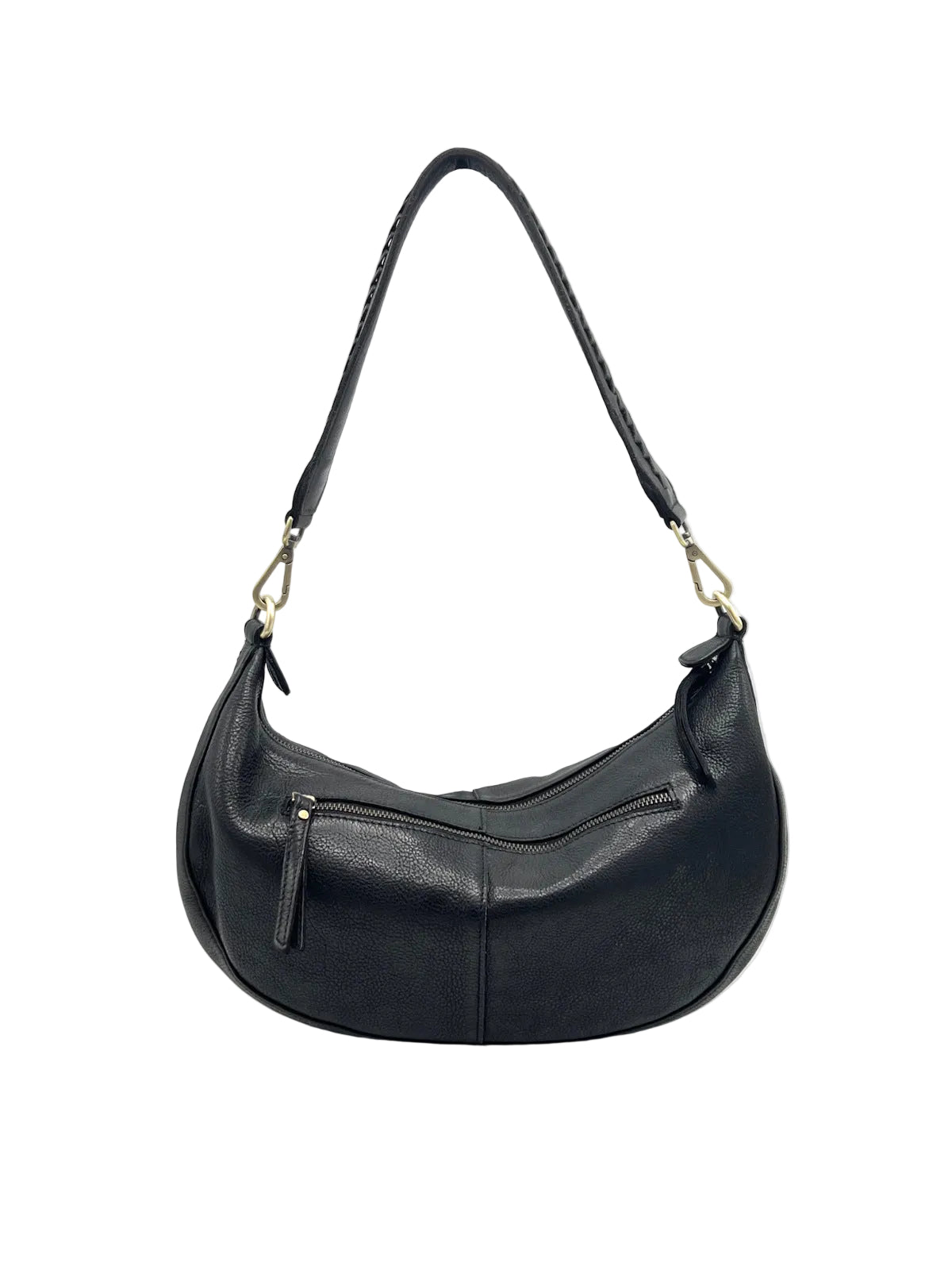 Genuine Leather Crescent Hobo Bag, art. 2048