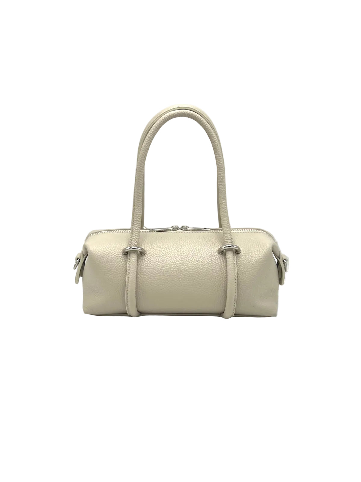 Small Genuine Leather Boston Bag with Detachable Shoulder Strap, Made in Italy, Art. 112774