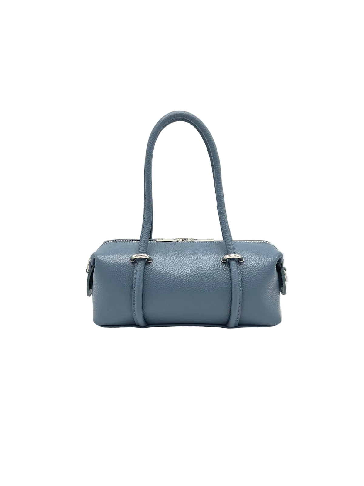 Small Genuine Leather Boston Bag with Detachable Shoulder Strap, Made in Italy, Art. 112774