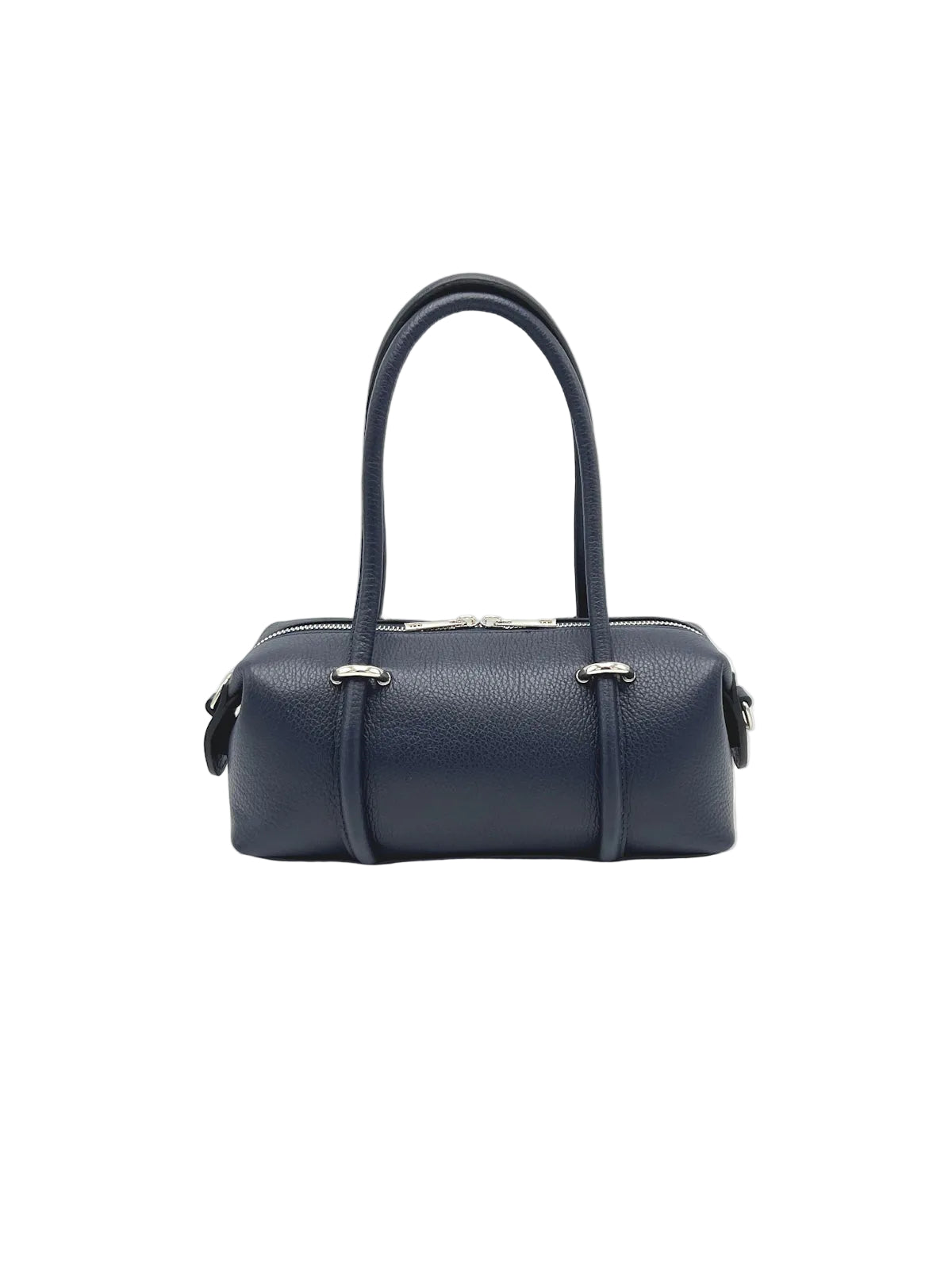 Small Genuine Leather Boston Bag with Detachable Shoulder Strap, Made in Italy, Art. 112774