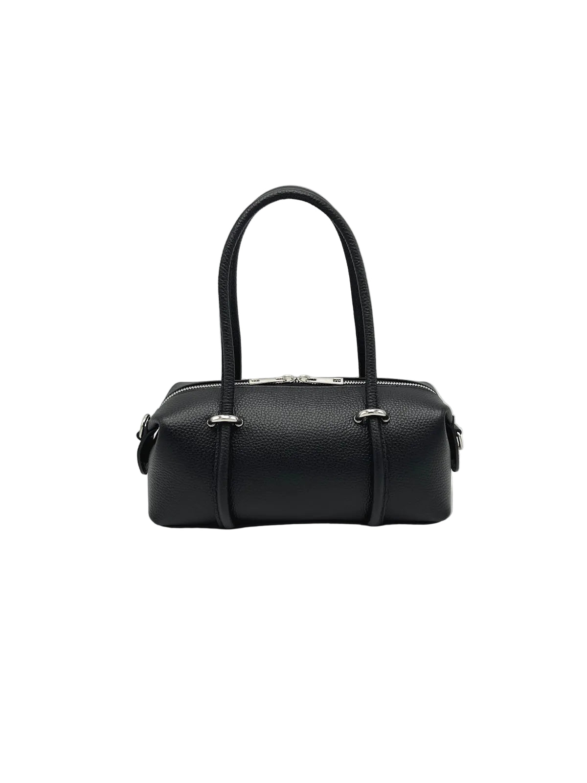 Small Genuine Leather Boston Bag with Detachable Shoulder Strap, Made in Italy, Art. 112774
