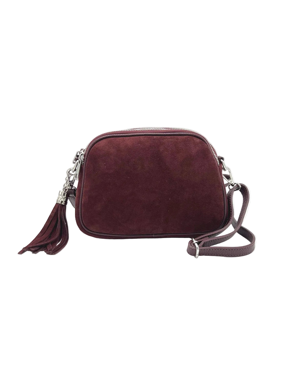 Borsa a tracolla in pelle scamosciata, Made in Italy, art. 112635