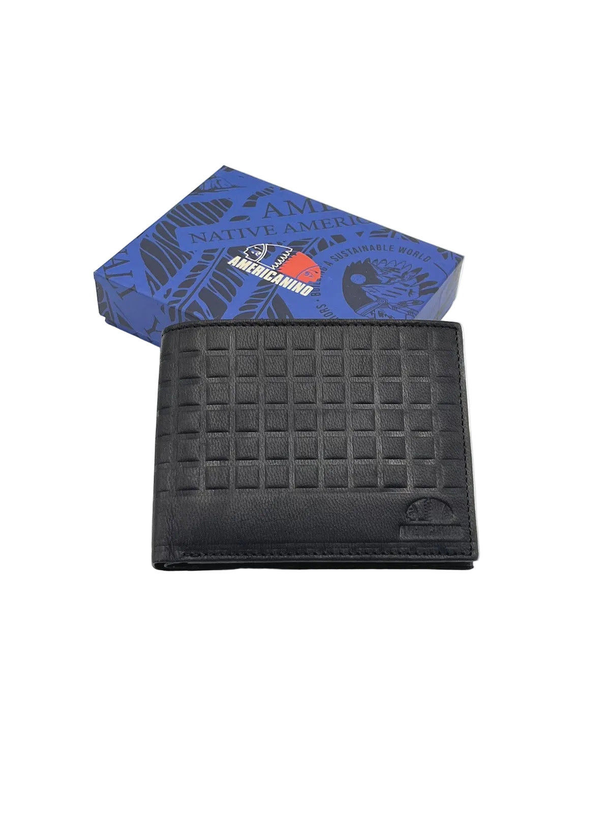 Embossed Genuine Leather Bifold Wallet with Coin Pocket, Brand Americanino, Art. PDK514-1
