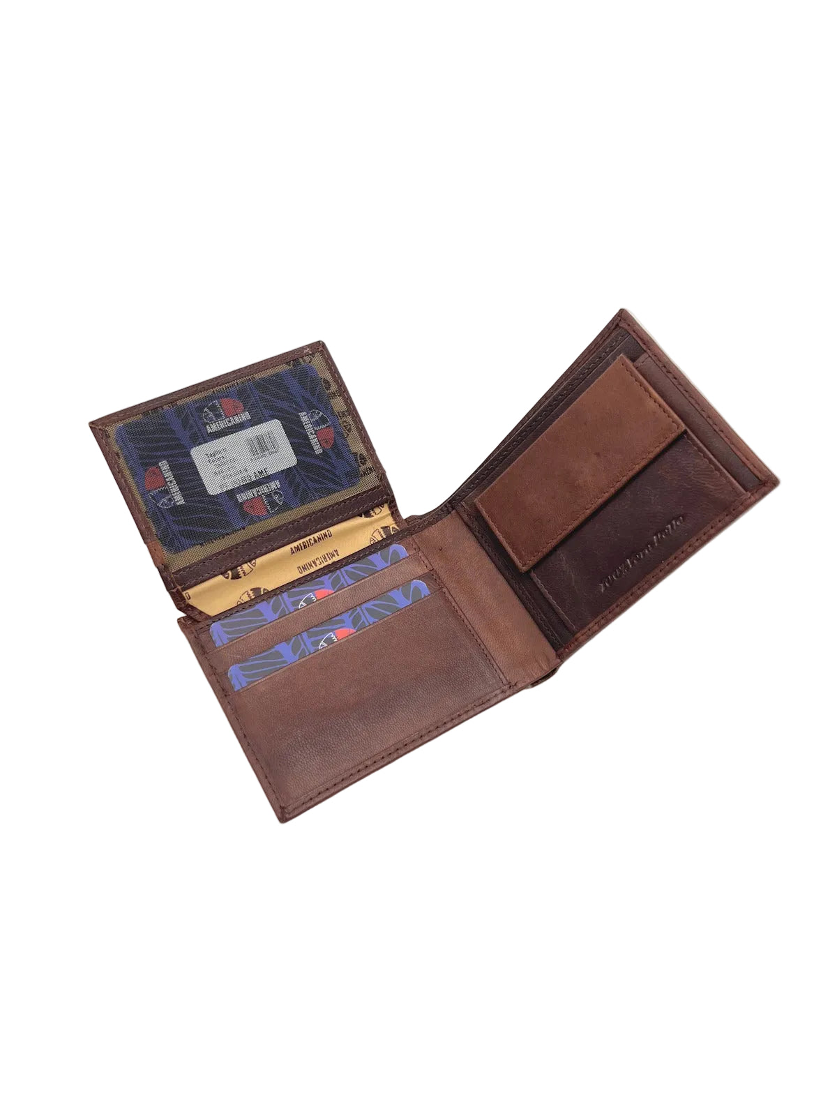 Small Embossed Vintage Genuine Leather Bifold Wallet , Brand Americanino, Art. PDK514-9