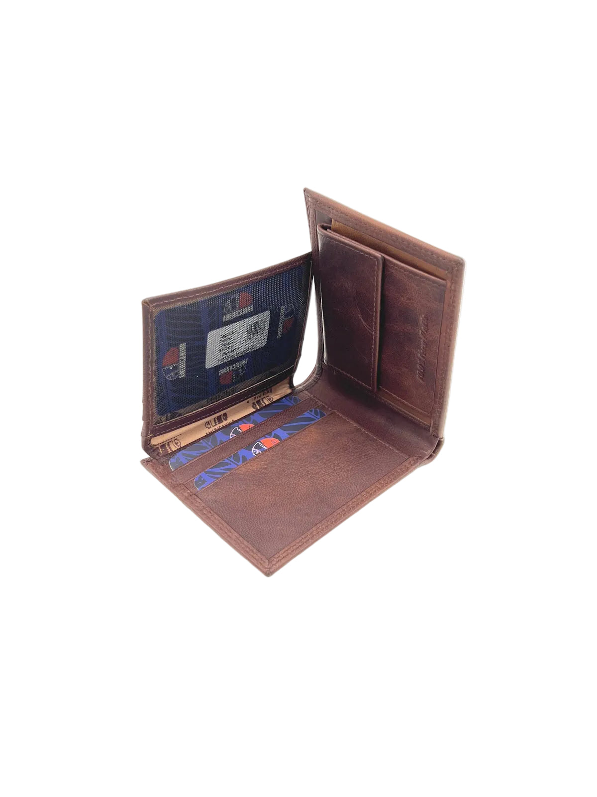Small Vintage Genuine Leather Bifold Wallet with ID Window, Brand Americanino, Art. PDK487-9.425