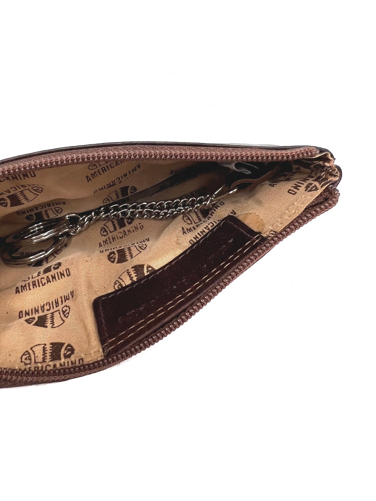 Vintage Genuine Leather Key Pouch with Key Ring, Brand Americanino, Art. PDK487-16