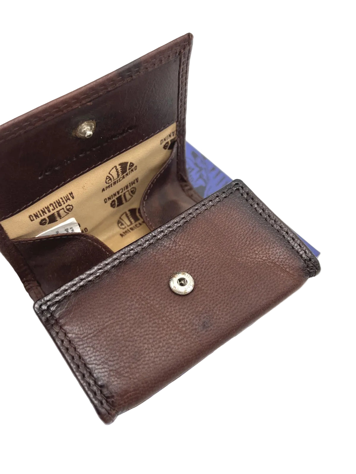 Vintage Genuine Leather Coin Purse with Snap Closure, Brand Americanino, Art. PDK487-13