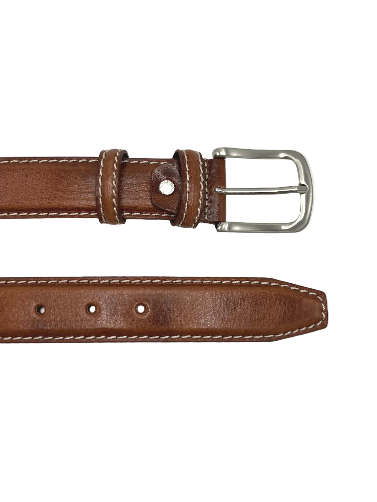 Classic Genuine Leather 35mm Men's Belt with Thick Contrast Stitching, Made in Italy, art. 3000.35.391