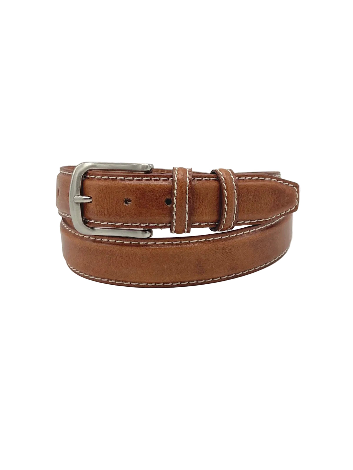 Classic Genuine Leather 35mm Men's Belt with Thick Contrast Stitching, Made in Italy, art. 3000.35.391