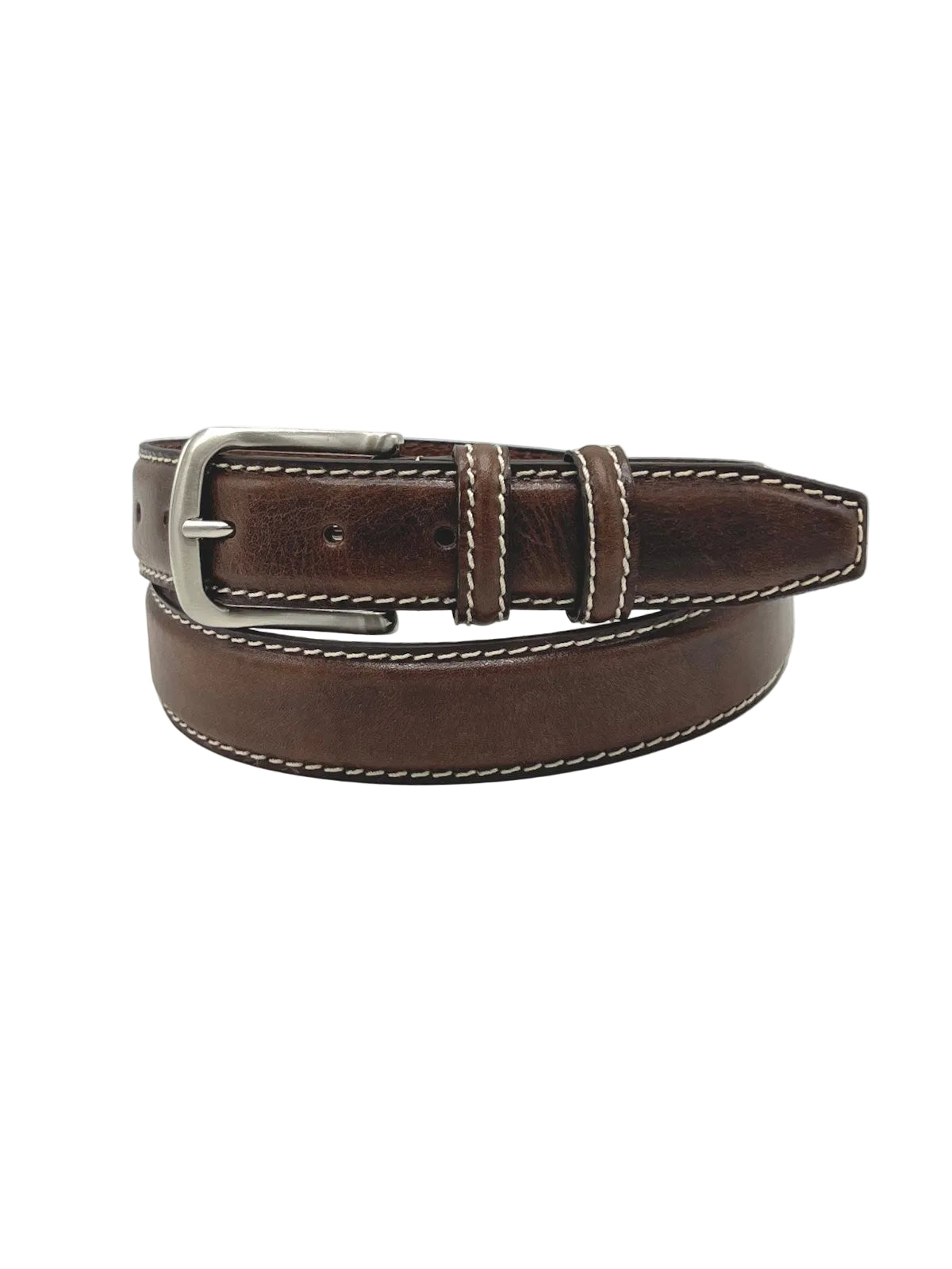 Classic Genuine Leather 35mm Men's Belt with Thick Contrast Stitching, Made in Italy, art. 3000.35.391