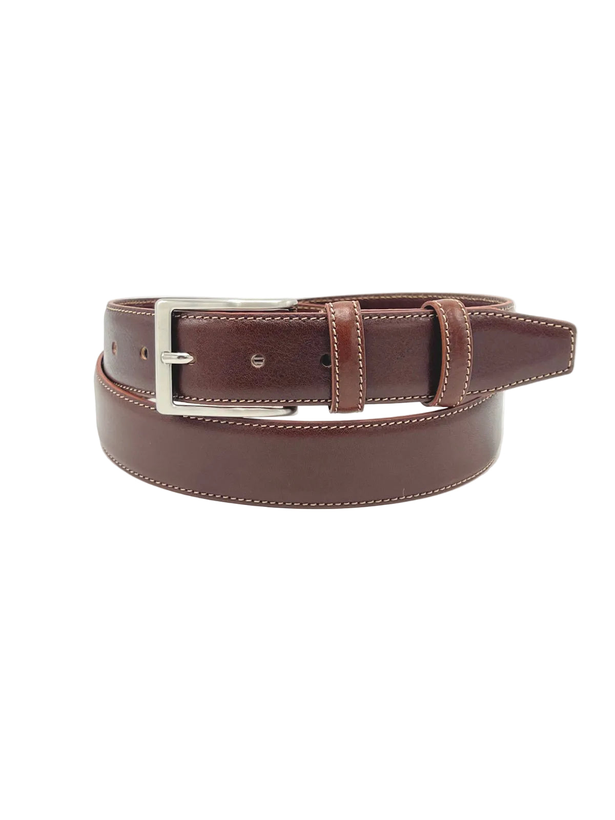 Classic Genuine Leather 35mm Men's Belt with Single-Row Stitching, Made in Italy, art. 035/1.391