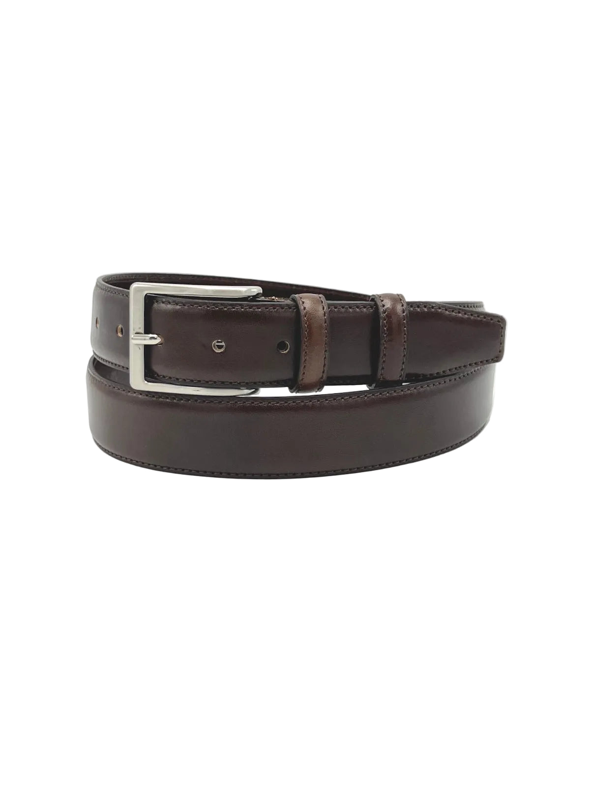 Classic Genuine Leather 35mm Men's Belt with Single-Row Stitching, Made in Italy, art. 035/1.391