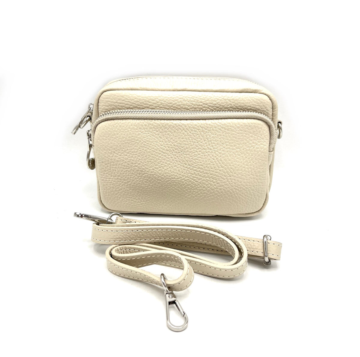 Genuine leather shoulder bag, for women, made in Italy, art. 112424