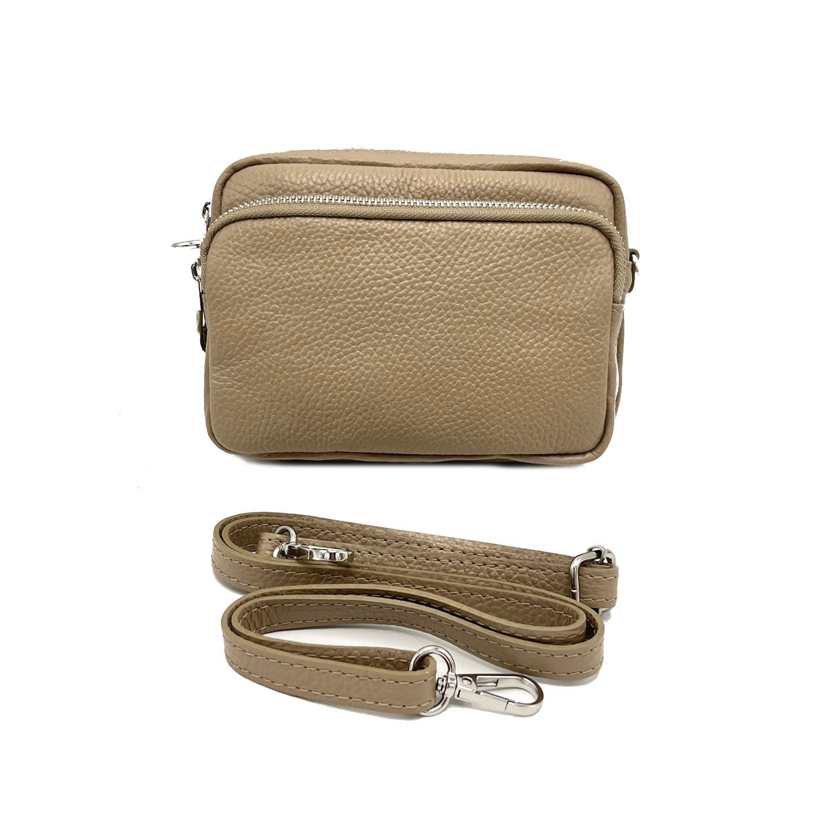 Genuine leather shoulder bag, for women, made in Italy, art. 112424