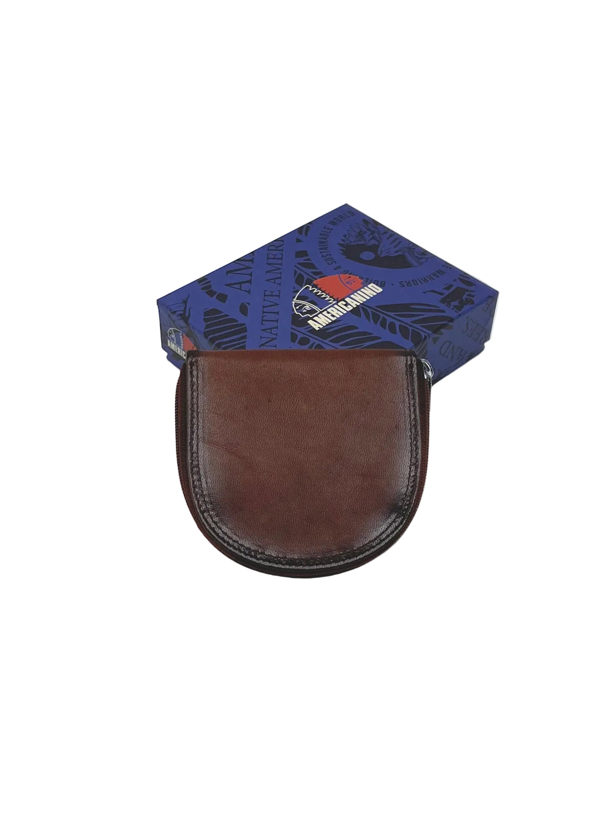 Vintage Genuine Leather Zipper Coin Purse, Brand Americanino, Art. PDK487-14