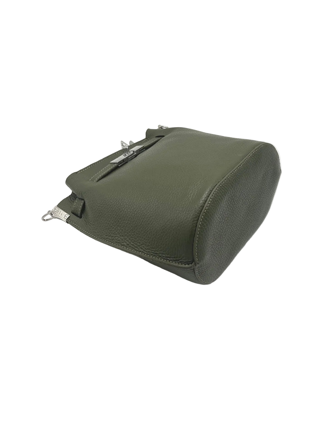Small Braided Lock Shoulder Bag with Detachable Crossbody Strap, Made in Italy, Art. 112775
